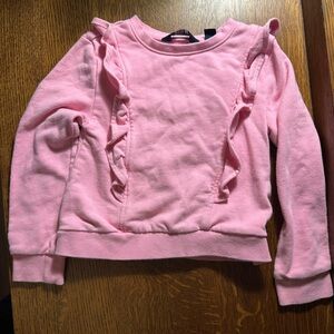 Lands End~Pink Ruffled Girls Sweatshirt~XS